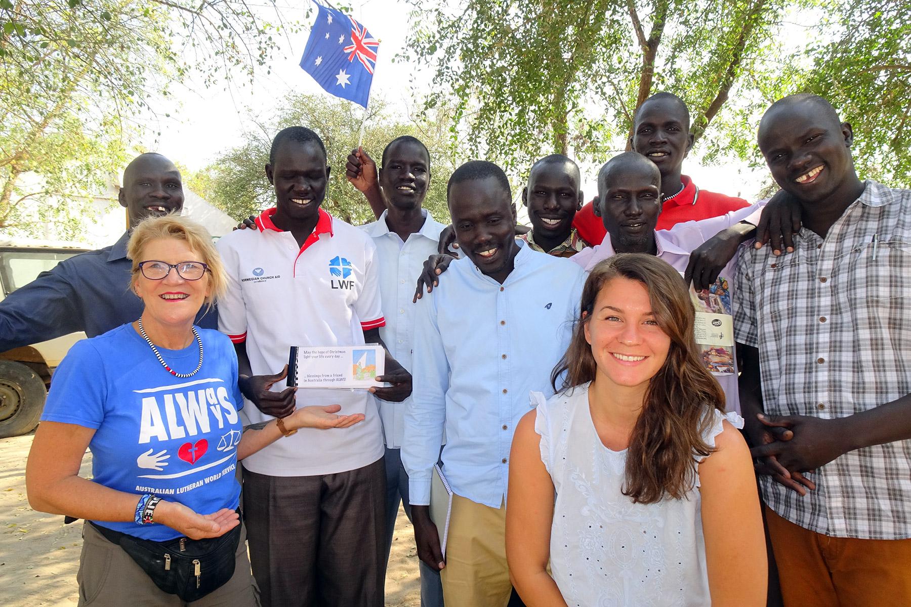 ALWS-Mitarbeiterinnen besuchen im Januar 2020 eine Gemeinde in Jonglei im Südsudan. Foto: ALWS/ Julie Krause