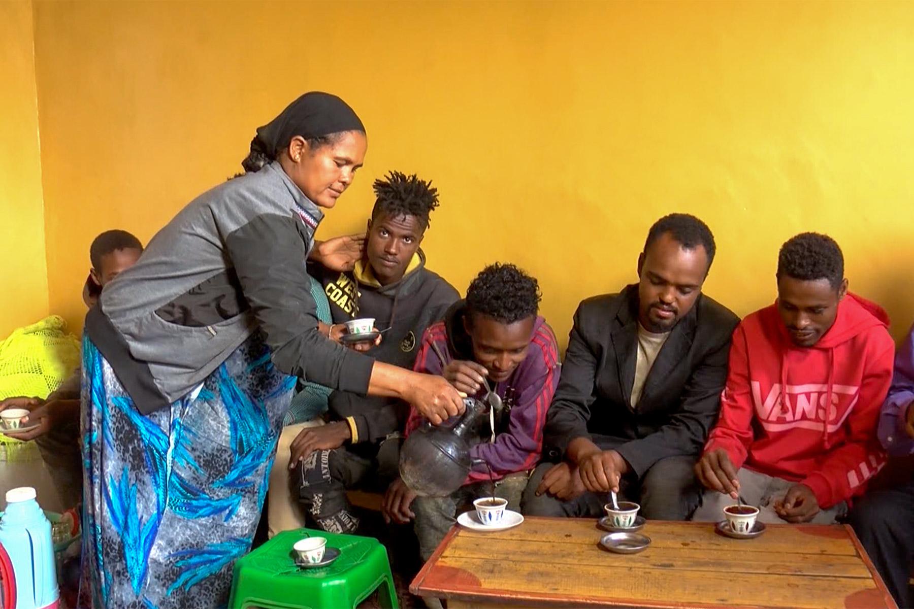 The LWF-supported Symbols of Hope project coordinated by the Ethiopian Evangelical Church Mekane Yesus supports returnee migrants. Ms Fatuma Mollago says she came back from South Sudan âwith nothingâ but now runs her own coffee shop, and can take care of her family. Photo: DASSC/EECMY