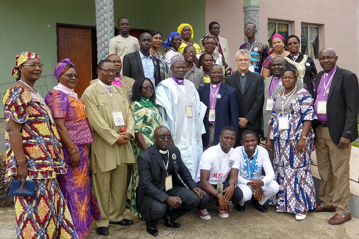 LUCCWA-Kirchenleitende und LWB-Generalsekretär Martin Junge auf dem Leitungskonferenz in Monrovia, Liberia. Foto: LWB/Felix Samari