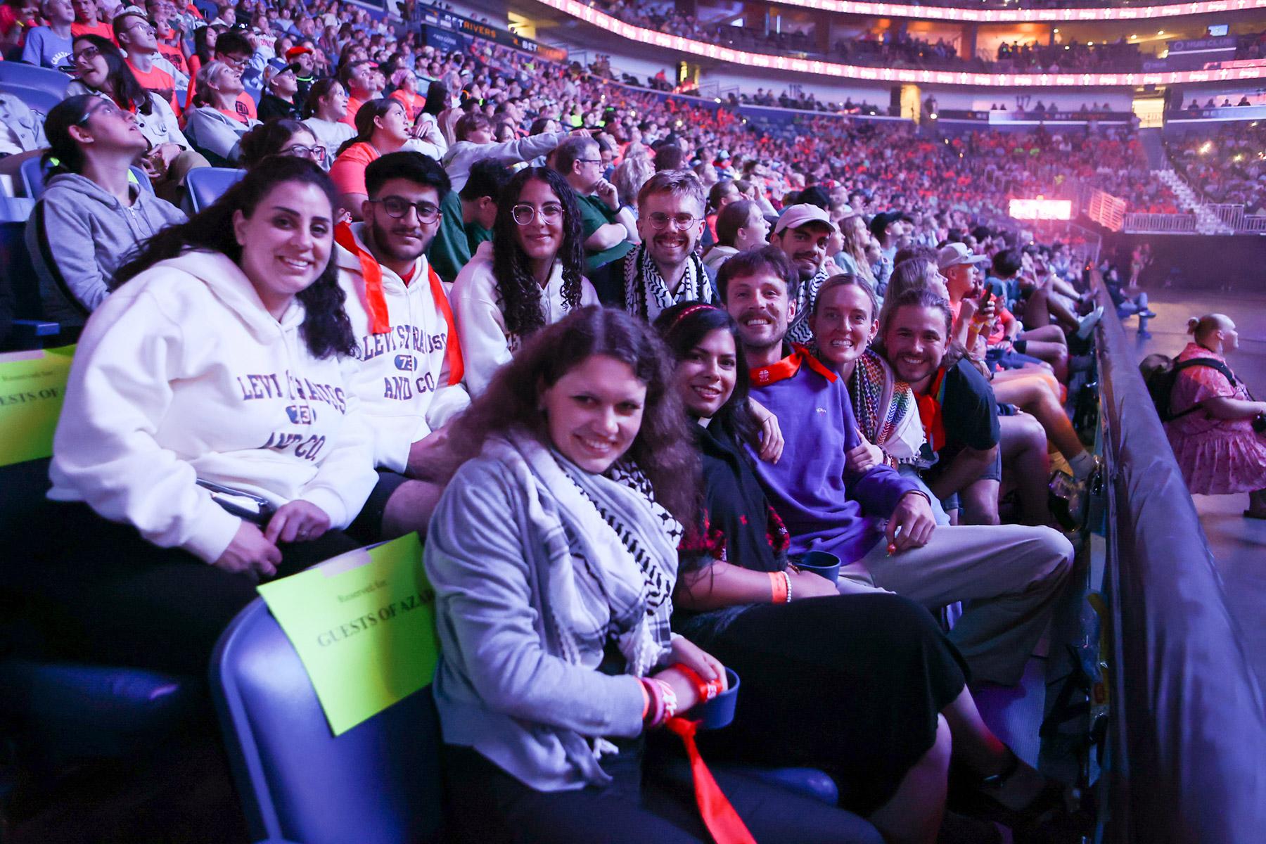 The LWF delegation in the New Orleans arena where the ELCA Youth Gathering took place from 16 to 20 July. Photo: ELCA/C. Jacobs