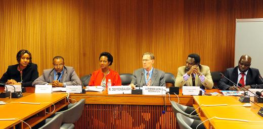 Panel discussion on rights of refugees in protracted situations. Photo: LWF/C. KÃ¤stner 