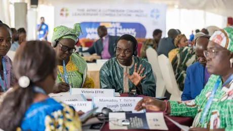 Group discussion and sharing among participants of the ALCLC in Abuja, Nigeria. Photo: LWF/Albin Hillert