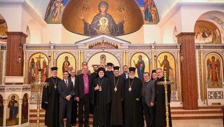 Members of the Lutheran-Orthodox Joint International Commission on Theological Dialogue during their mid-November meeting. Photo: Hellenic College Holy Cross