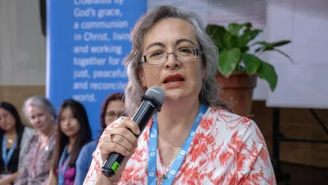 Revda. Ángela del Consuelo Trejo Haager de la Iglesia Luterana Mexicana en la Conferencia de Liderazgo de América Latina y el Caribe & Norte América. Foto: FLM/A. Danielsoon.