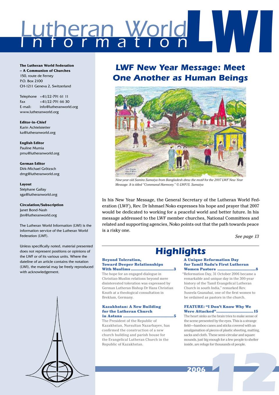 Lutheran World Information PDF edition - 2006