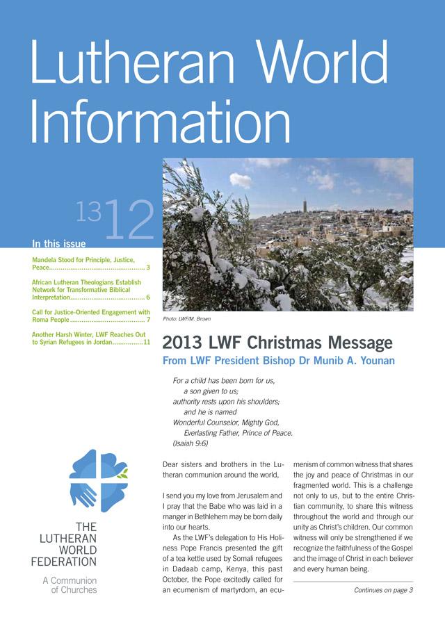 Lutheran World Information PDF edition - 2013