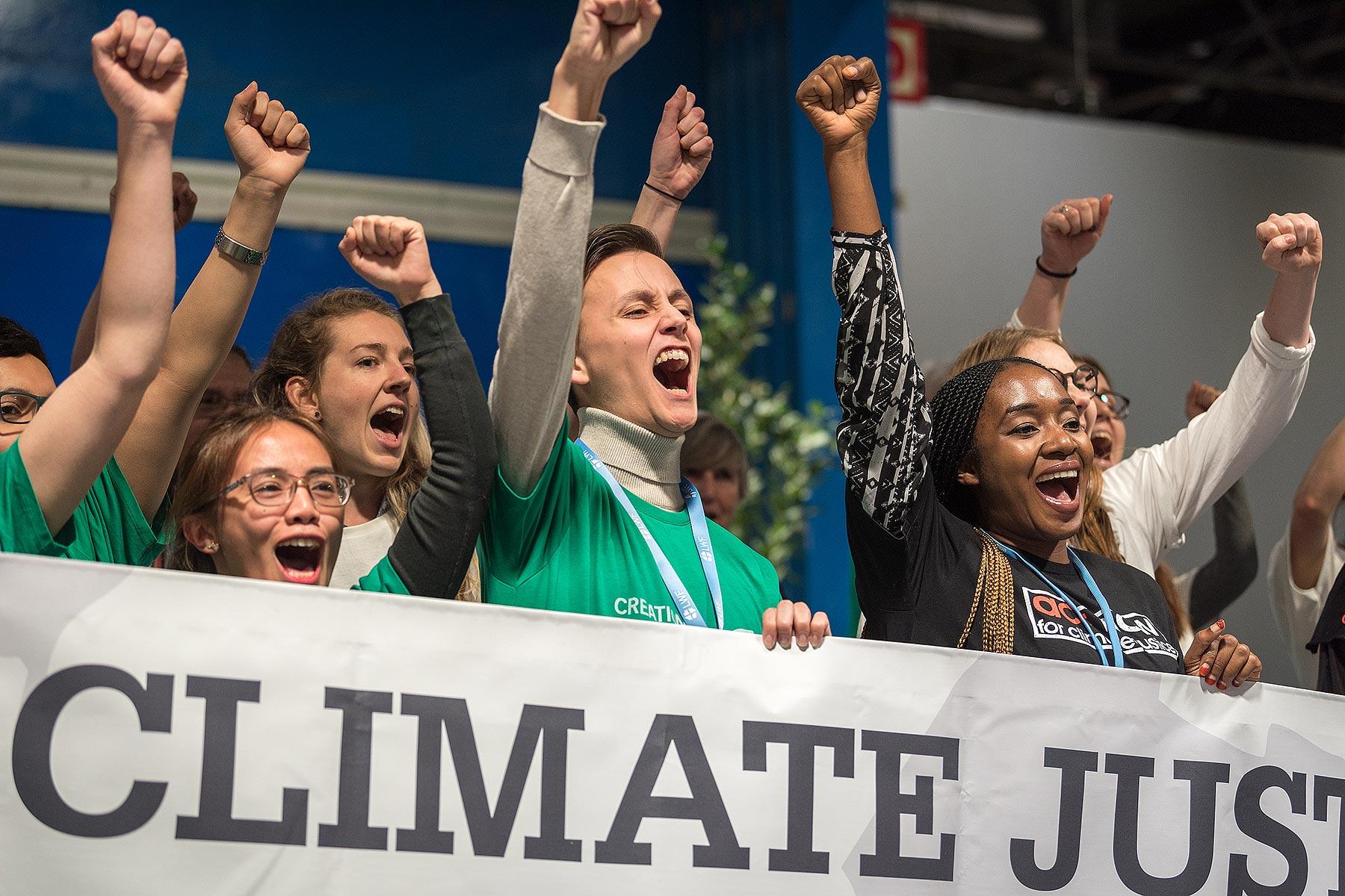 LWF delegates join ecumenical partners in calling for climate justice at COP25 in Madrid. All photos: LWF/Albin Hillert