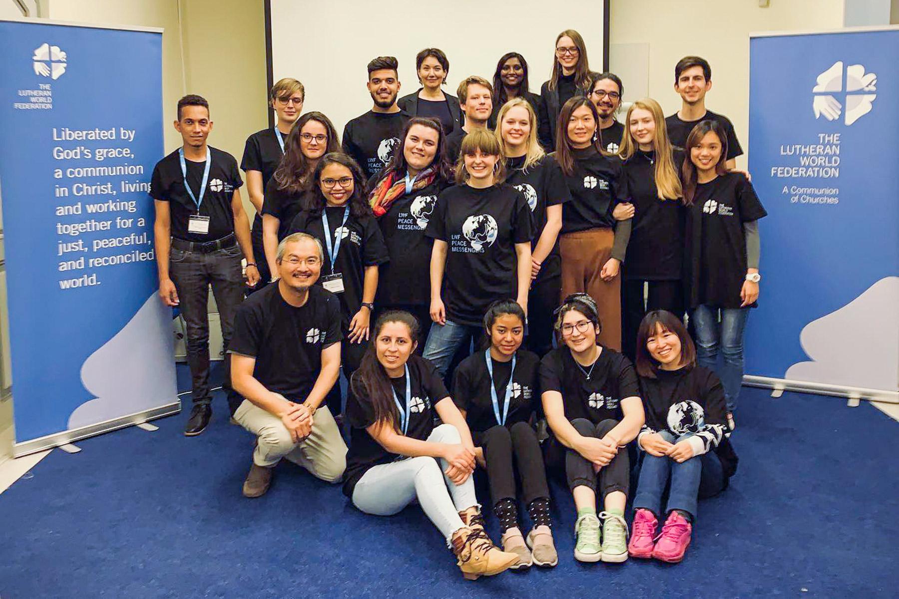 LWF Youth Peace Messengers at the 2019 Peace Messengers Training in Tallin, Estonia. Photo: LWF/S. Kit 