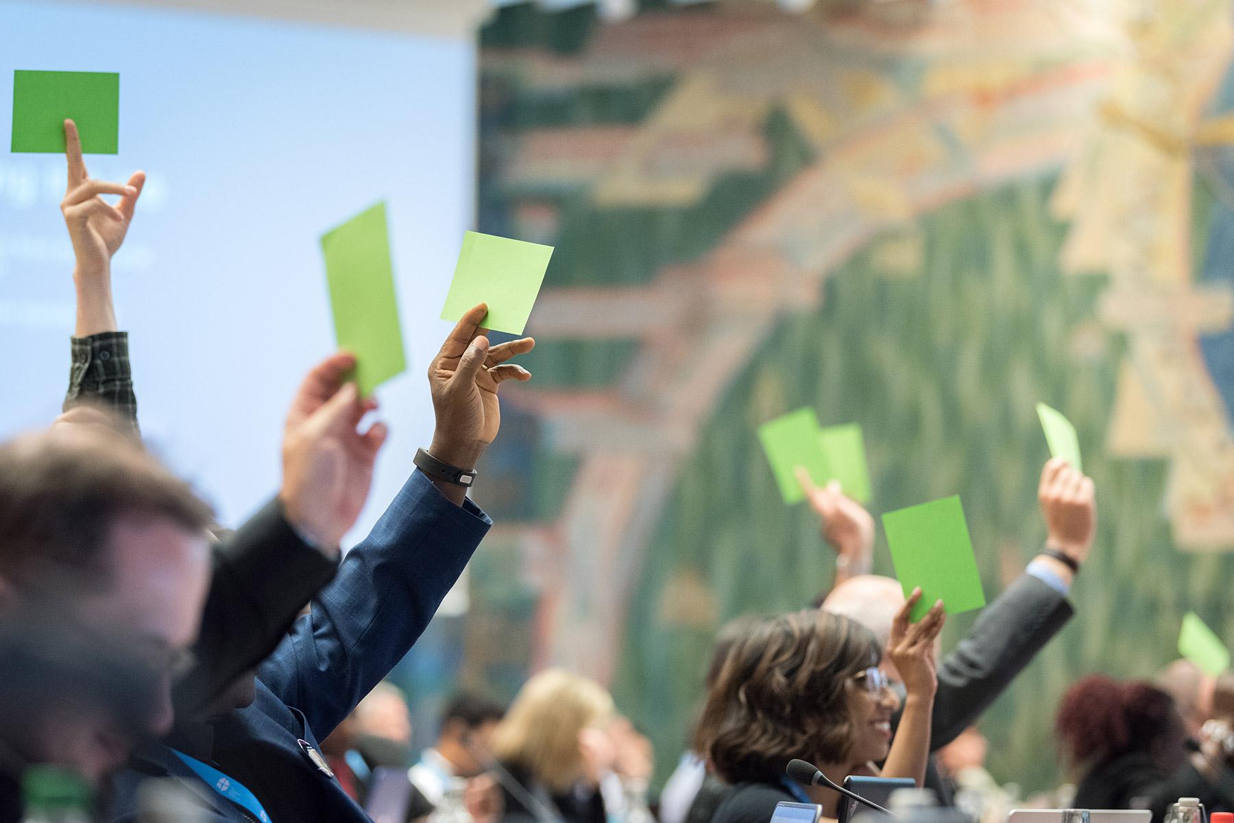 Der LWB-Rat, hier bei seiner Tagung 2019 in Genf, wird im Juni 2021 die neue Person zur Besetzung des Generalsekretariats wählen. Foto: LWB/Albin Hillert