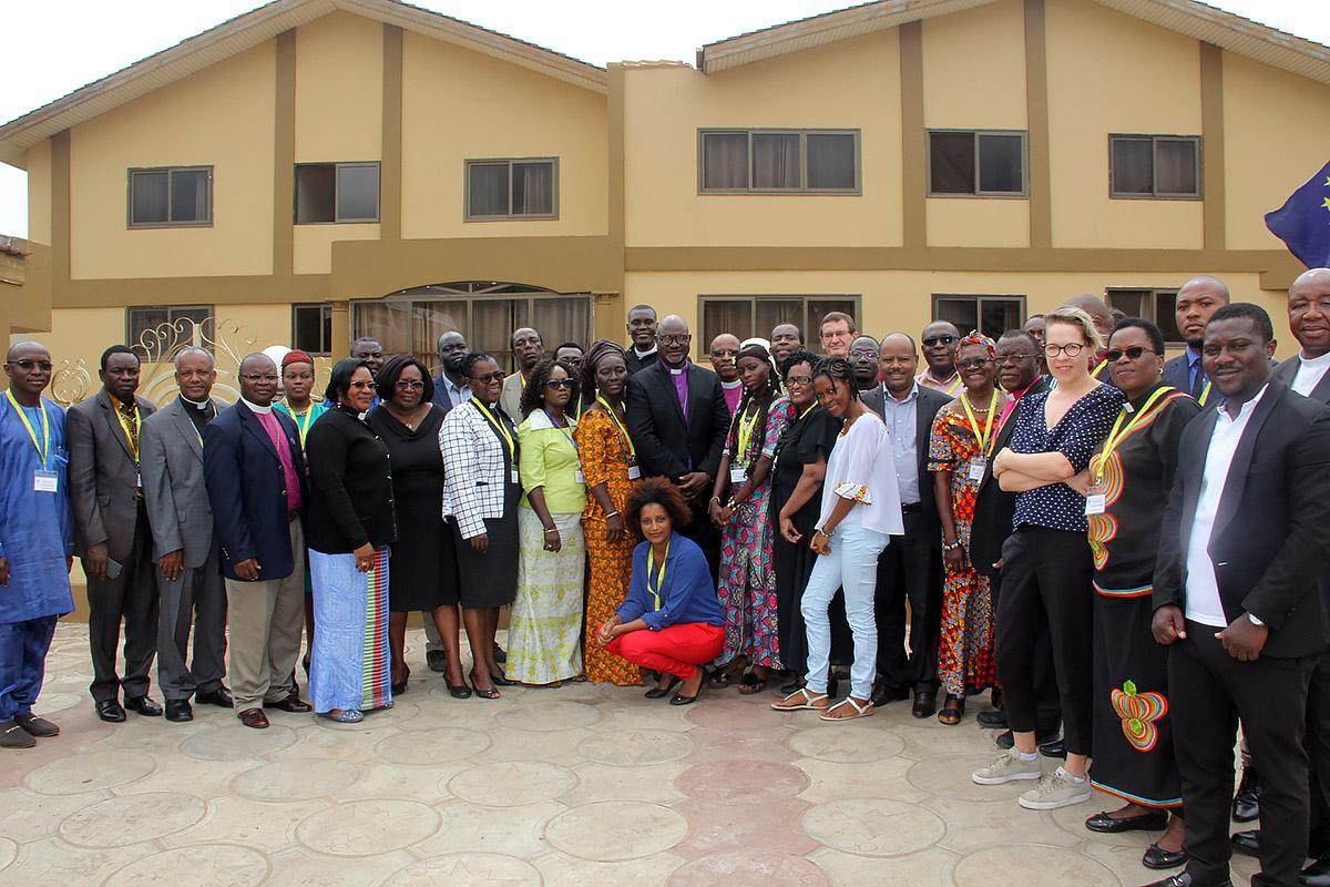 Delegates at the LUCA meeting include the LWF Council members and advisor from the Africa region and the leaders of the three sub-regions. Accra, Ghana, May 2018. Photo: LWF/Felix Samari