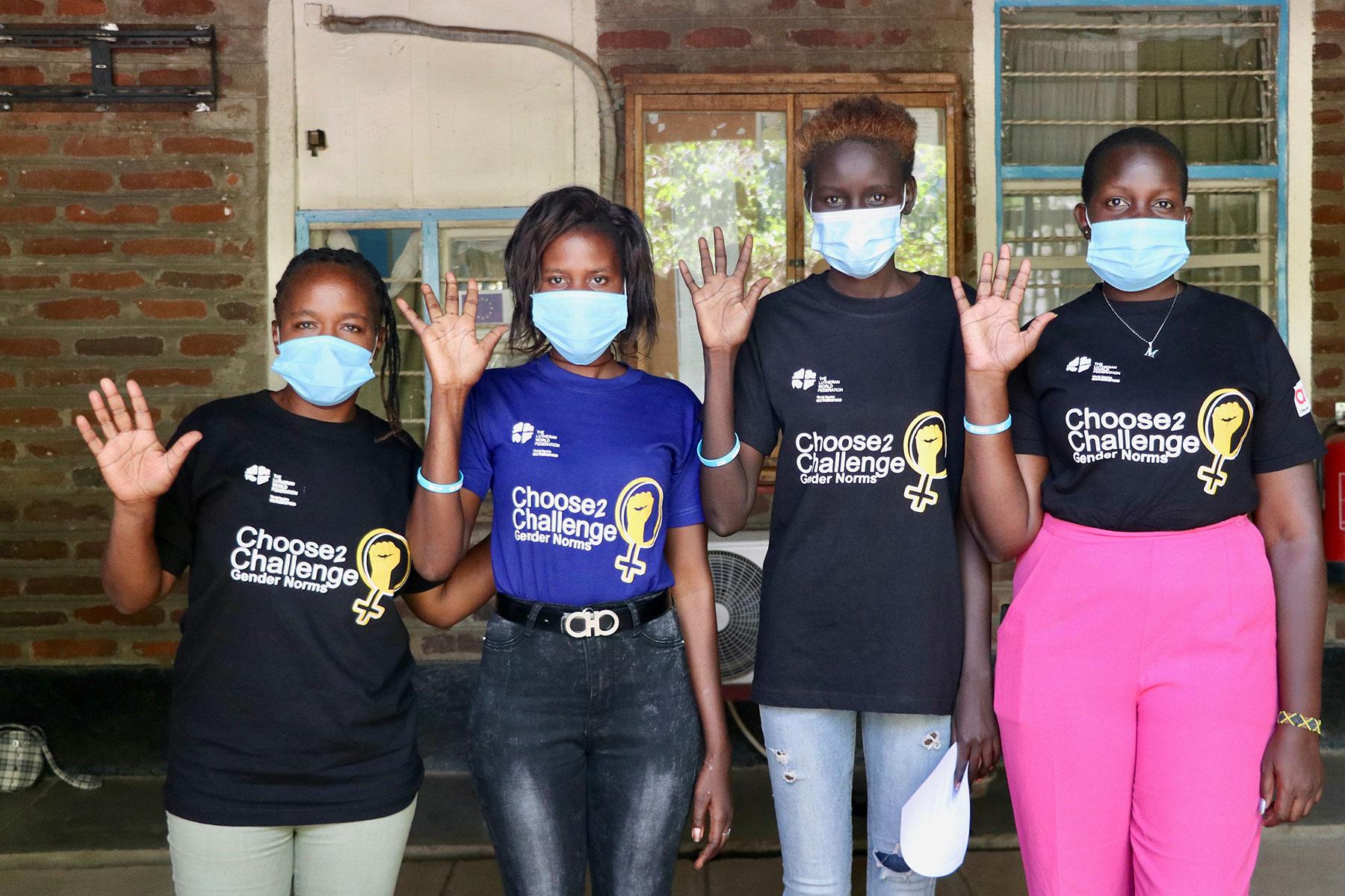 Teilnehmerinnen des Webinars nach der Sitzung im Flüchtlingslager Kakuma in Kenia. Foto: LWB/A. Omagwa