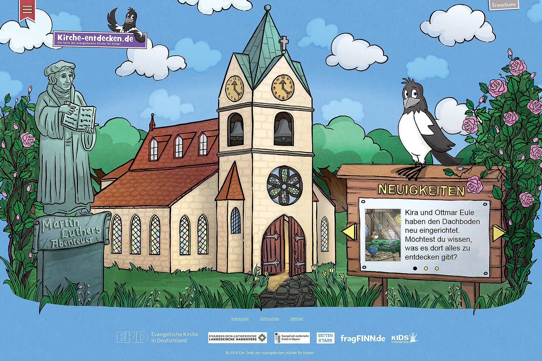 Die Website "Kirche entdecken" lädt Kinder ein, die Kirche und den christlichen Glauben zu entdecken und das Leben Martin Luthers und der Reformation zu erforschen. Fotos: epv