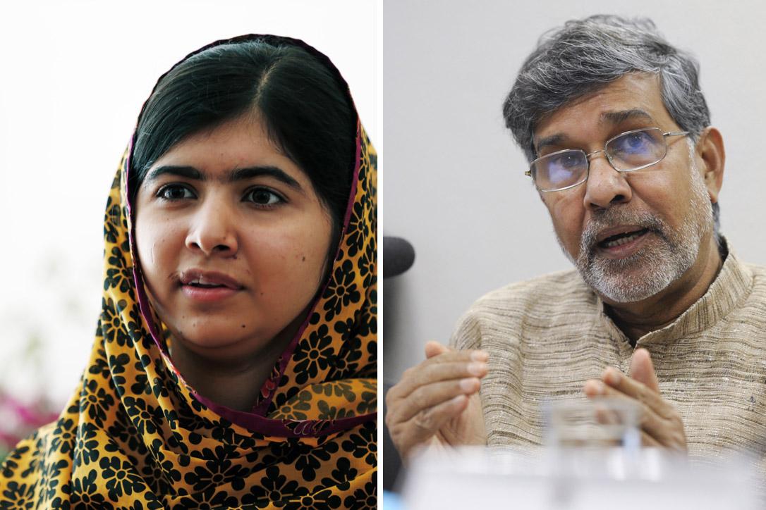 Malala Yousafzai, Kailash Satyarthi. Foto: Torbjørn Kjosvold / Senado Federal do Brasil, Creative Commons CC-BY-SA