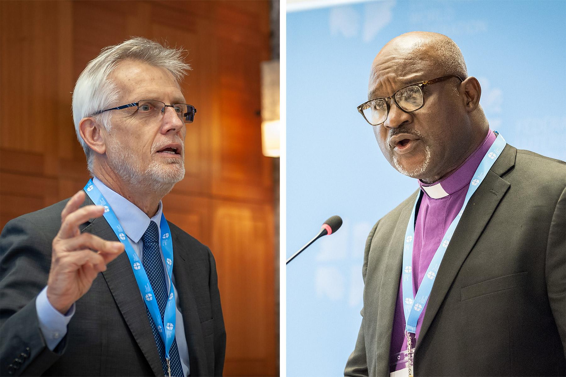 LWB-Generalsekretär Pfr. Dr. Martin Junge und LWB-Präsident Erzbischof Dr. Panti Filibus Musa. Montage: LWB/ S. Gallay