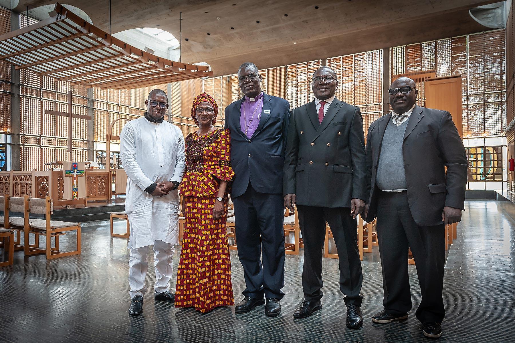 Mitglieder der Delegation des Bündnisses der nigerianischen Zivilgesellschaft und LWB-Personal in Genf. Foto: LWB/S. Gallay