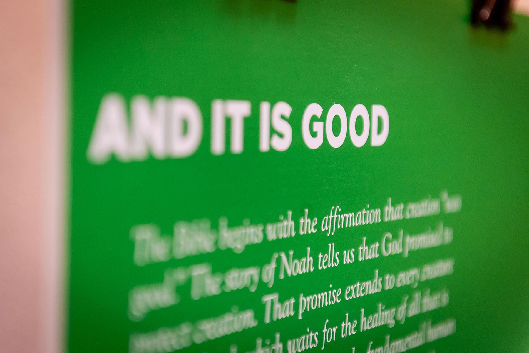 One of the panels of the âAnd It Is Goodâ photo exhibition. Photo: LWF/S. Gallay