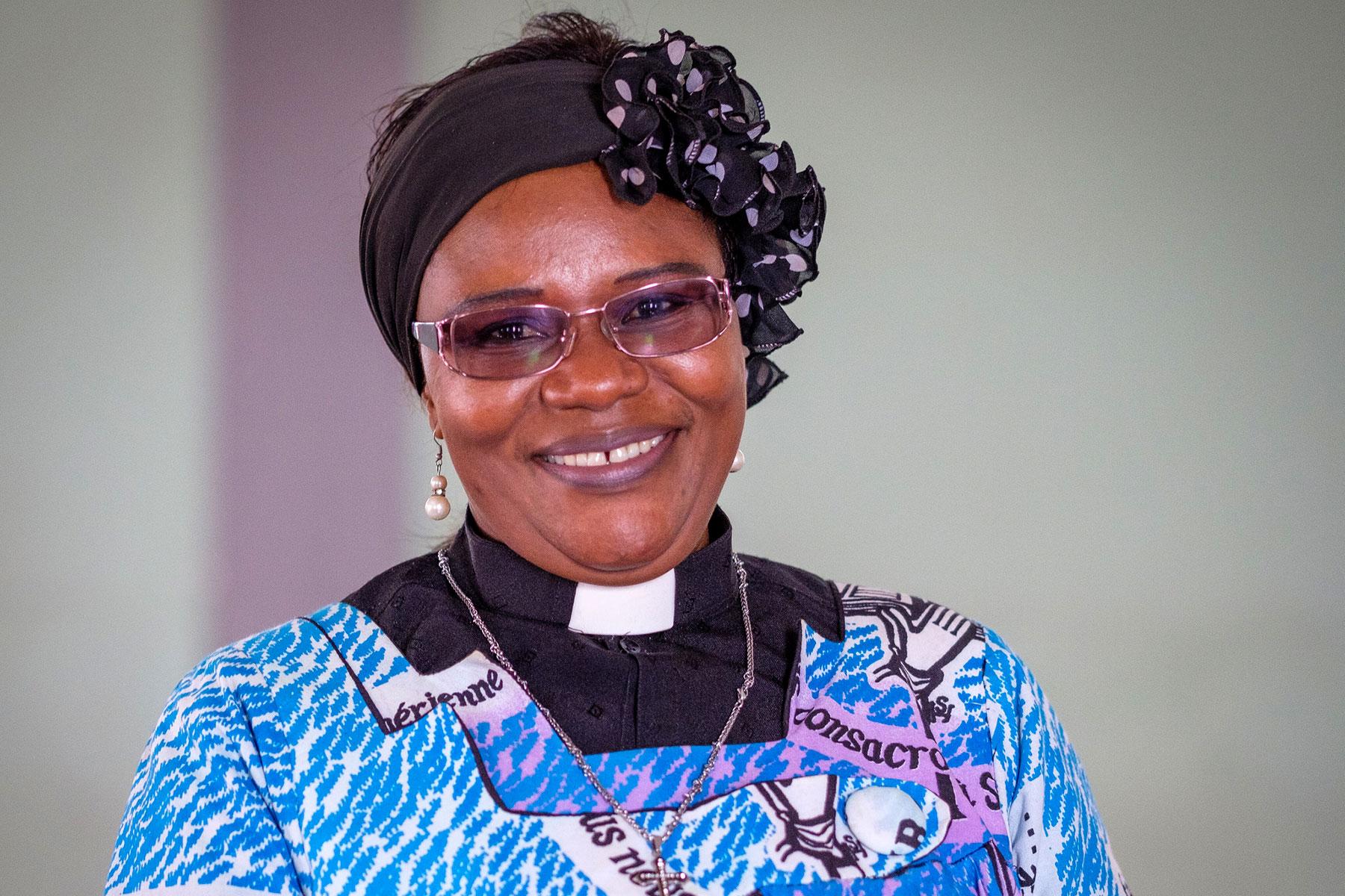 Rev. Dr Jeannette Ada Epse Maina is pictured at the 2018 LWF Council meeting in Geneva. The LWF Council meets yearly and is the highest authority of the LWF between assemblies. It consists of the President, the Chairperson of the Finance Committee, and 48 members from LWF member churches in seven regions. Photo: Albin Hillert/LWF