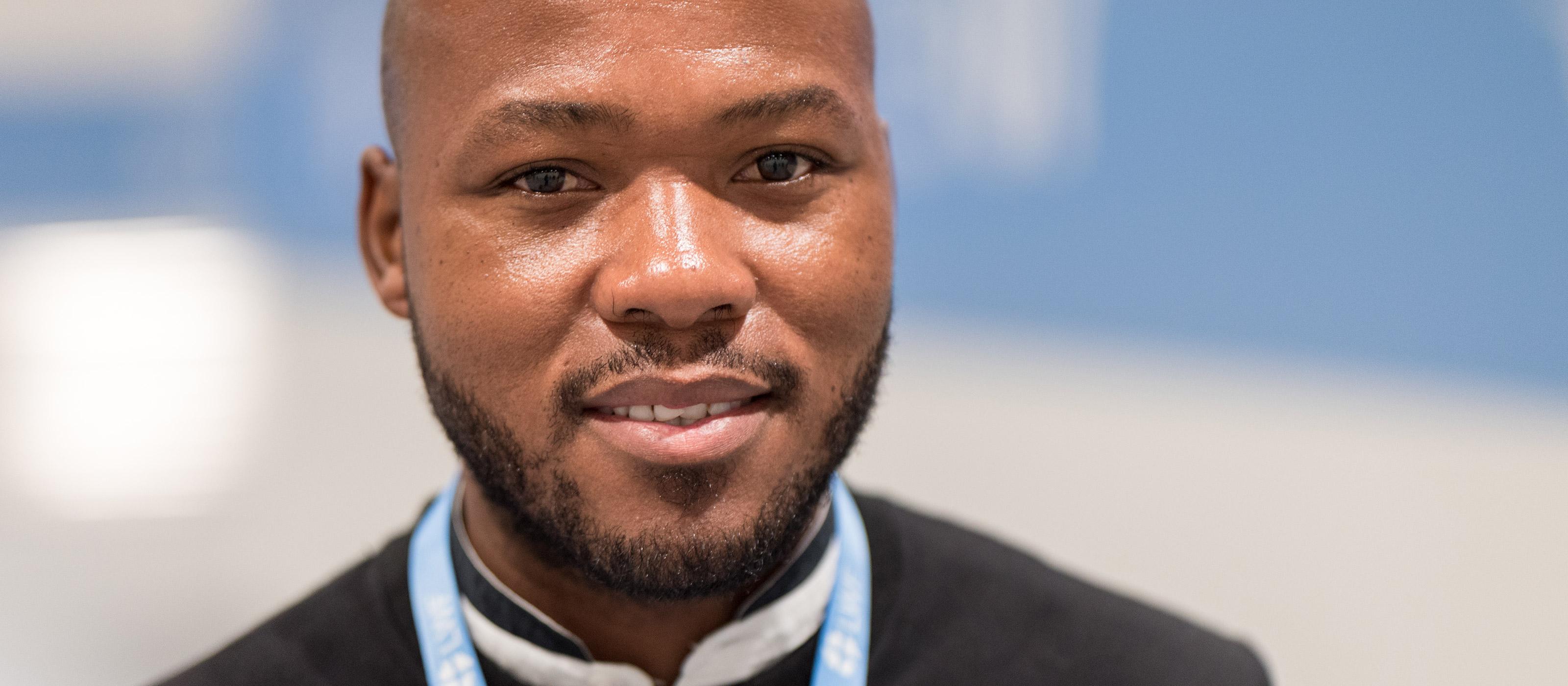 Khulekani Magwaza is a member of the LWF Council and youth delegate at the current UN climate conference COP26. Photo: LWF/Albin Hillert 