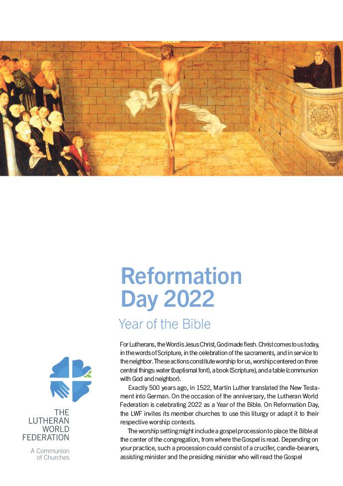 Reformation Day 2022 – Year Of the Bible. By the Lutheran World Federation