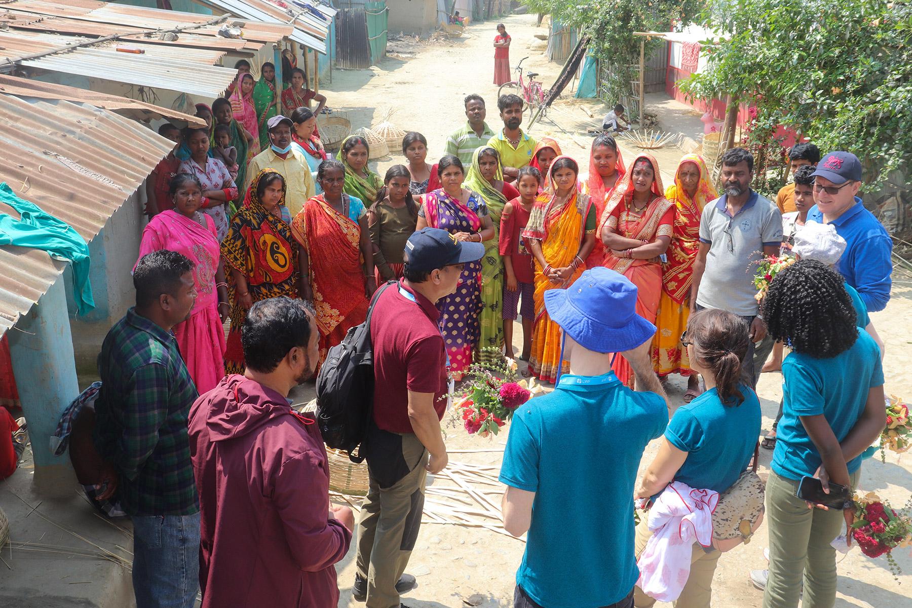 Visit with a community in Morang district. Photo: LWF/ Y. Gautam