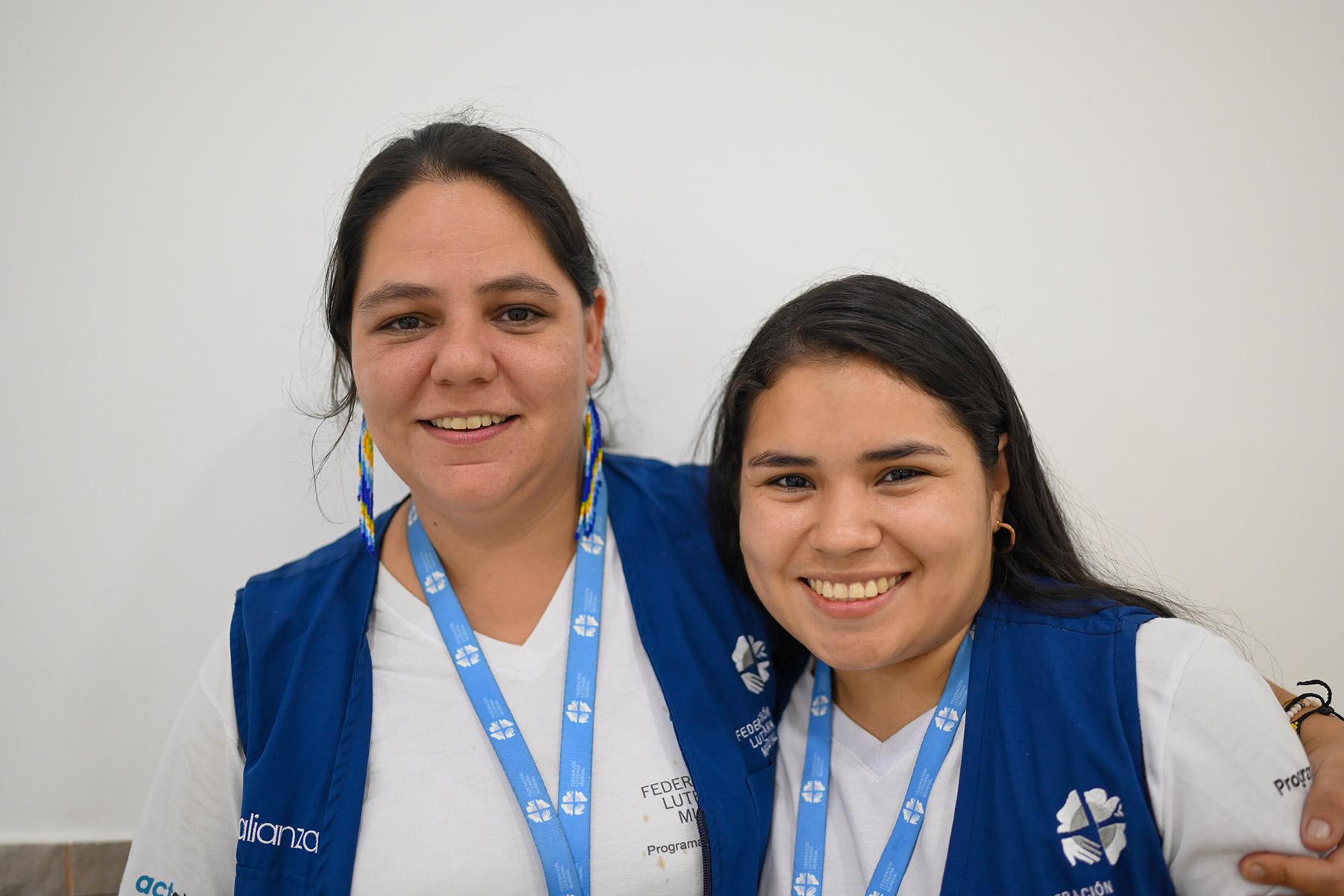 Together against land mines: Vanessa Vallejo Velásquez, the project's coordinator, and Angela Villamizar hope to be able to organize more peer-to-peer meetings for survivors across Colombia and to raise more public discourse about the reality shaped by landmines. Photo: FELM