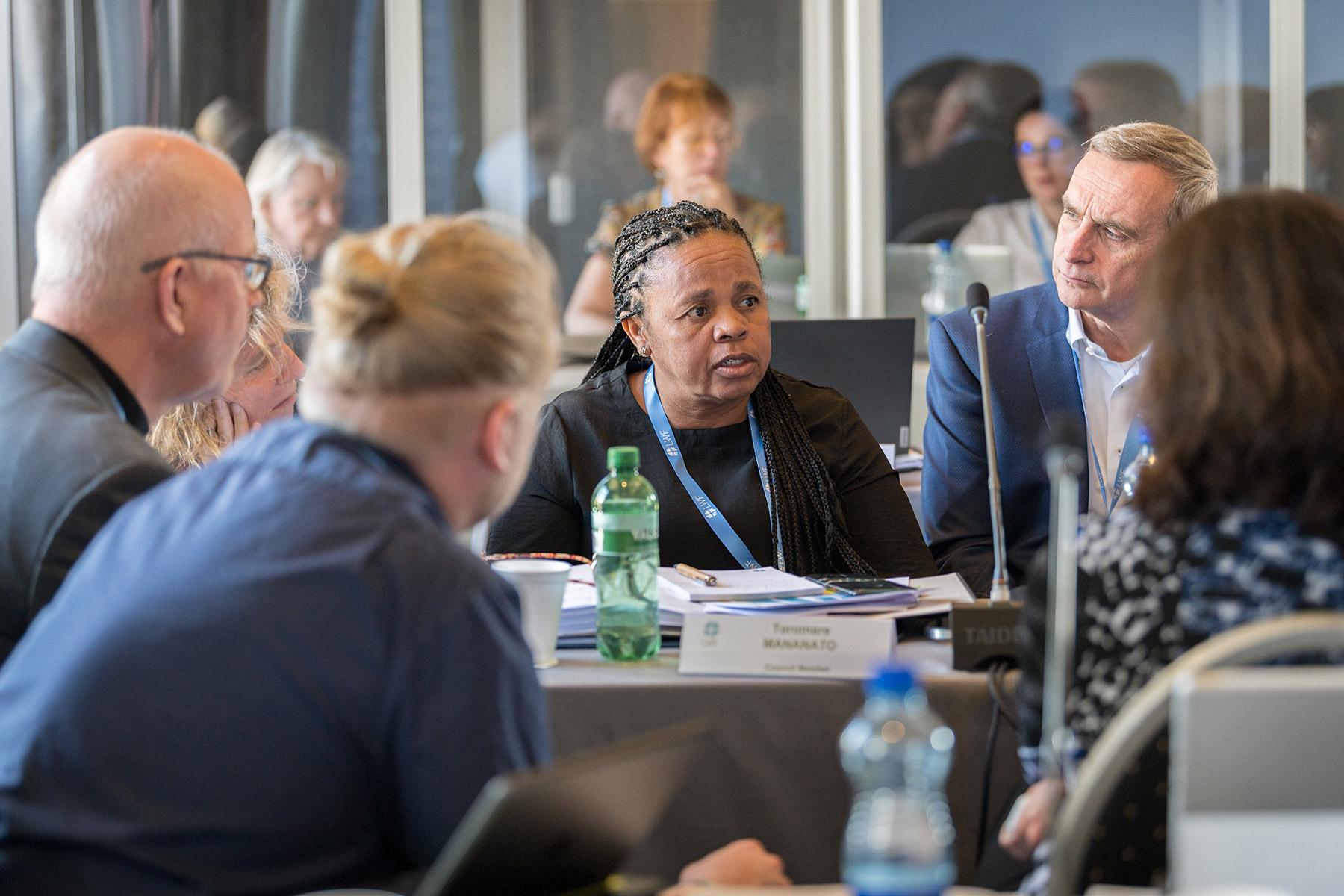 Council members in a group discussion at the June 2024 meeting. 