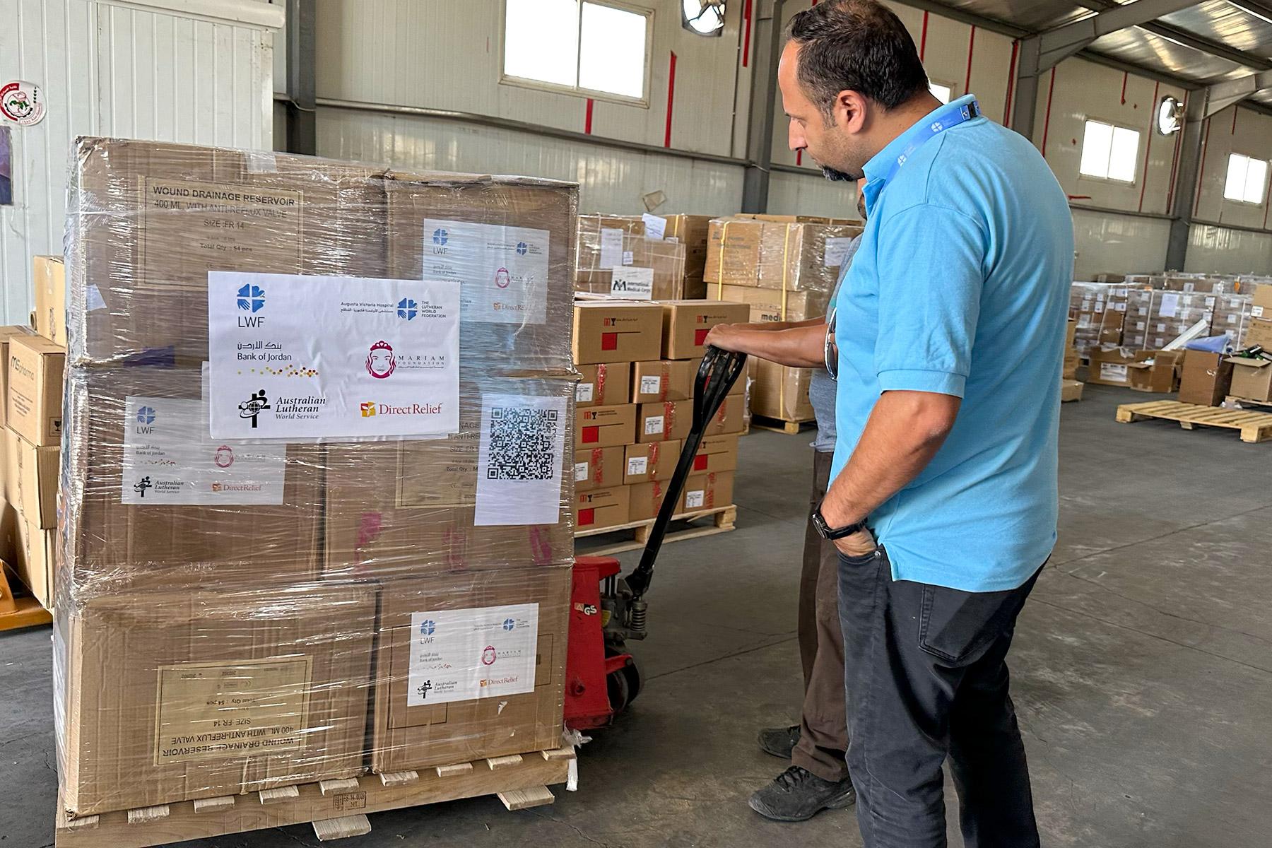 The LWF shipment includes medicine for cancer patients and basic hospital supplies