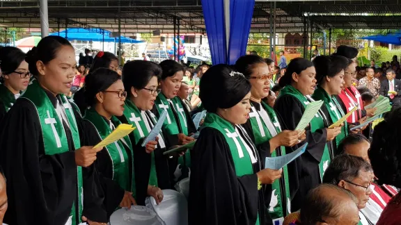 Pastors at the celebrations of the Indonesian Christian Church 90th Anniversary on 8-9 July in Permatang Siantar, Indonesia. Photo: LWF/P. Lok