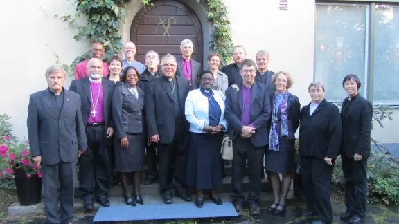 ALICC members in front of the Bishopâs house in Tampere, Finland. Photo: ELCF