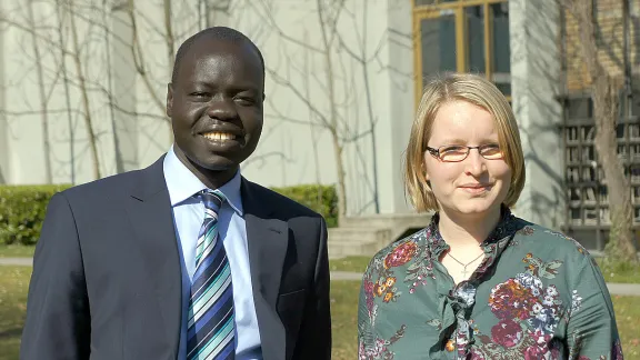 Dr. Ojot Ojulu (left) and Rev. Rebecca Ruggaber are joining the LWF Department for Theology and Public Witness. Photo: C. KÃ¤stner/LWF