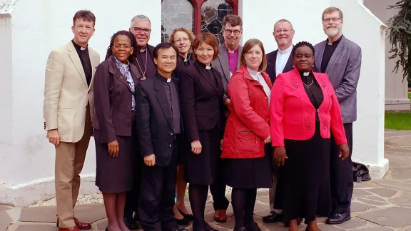 Members of the Anglican-Lutheran International Coordinating Committee at work  during their last meeting, May 2016, in Adelaide, Australia. Co-chairperson Bishop Michael Pryse is third from the left. Photo: Paul March