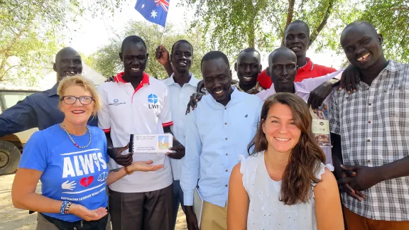 ALWS-Mitarbeiterinnen besuchen im Januar 2020 eine Gemeinde in Jonglei im Südsudan. Foto: ALWS/ Julie Krause