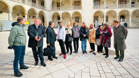 The Assembly Planning Committee and Local Assembly Planning Committee visited key venues of the Assembly, including the ICE conference center and the Wawel castle where this photo is taken. Photo: LWF/A. Danielsson