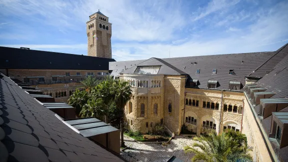 Augusta Victoria Hospital aerial view. Photo: LWF/M.Renaux