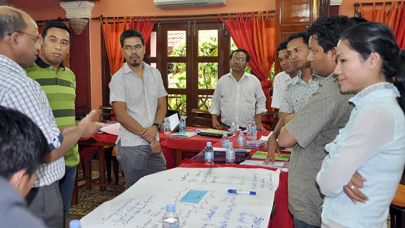 Staff from LWF programs in Bangladesh, Cambodia, India, Indonesia, Myanmar and Nepal took part in the June training. Photo: Leak Ratna