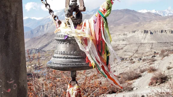 Prayer bell at Muktinath temple. Photo: LWF/C.KÃ¤stner