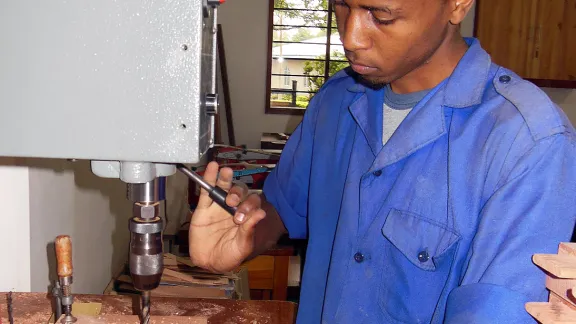 A student at a vocational training center of the Evangelical Lutheran Church in Tanzania, near Arusha. Photo: LWF/Afram Pete