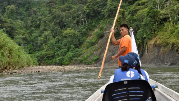 LWF staff travel to a project site in Colombia. 