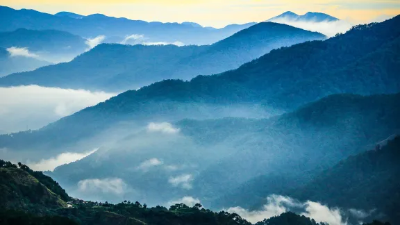 One of the photos in the exhibition, showing sunrise in Bauko, Mountain Province, Philippines. Photo: Johanan Celine Valeriano