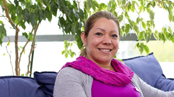 Ros Mary Rincon, coordinator of HIV and AIDS work at IELCO. Photo: LWF/Maximilian Haas