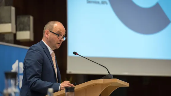 Oberkirchenrat Olaf Johannes Mirgeler, Vorsitzender des LWB-Finanzausschusses. Foto: LWF/Albin Hillert