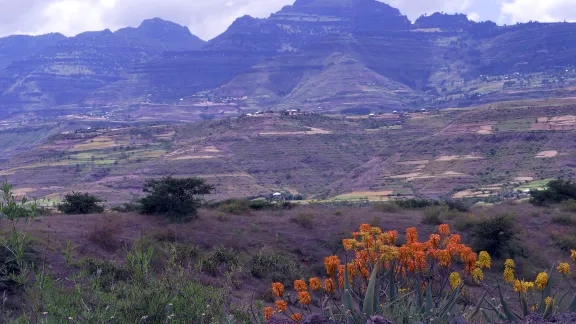 Landschaft in der Verwaltungsregion Amhara, einer Nachbarregion von Tigray in Äthiopien. Foto: LWB/C. Kästner