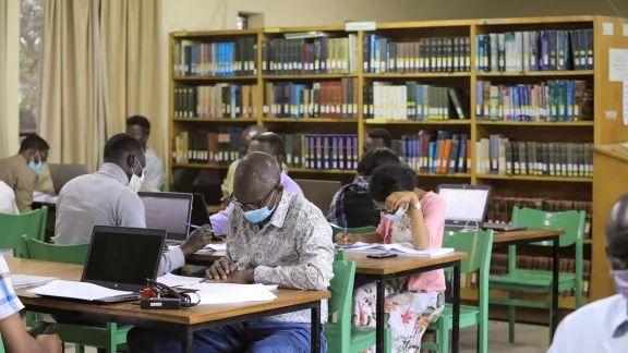 Students in a section of the library at the Mekane Yesus Seminary in Addis Ababa, Ethiopia. Photo: EECMY