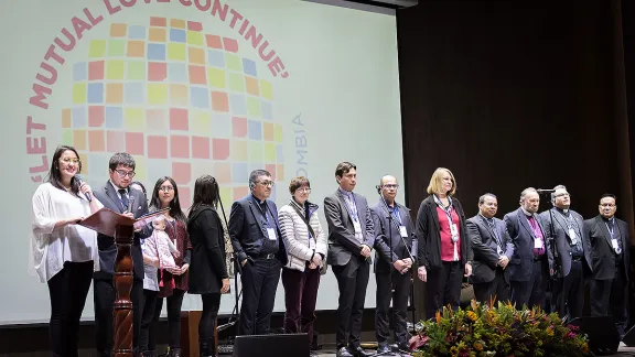 Teilnehmende an der Tagung des Globalen Christlichen Forums, das vom 24. bis 27. April in Bogotá (Kolumbien) zusammentrat. Foto: Albin Hillert/ÖRK