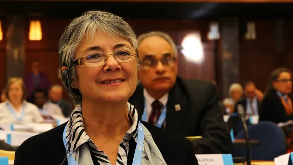 Rev. Dr Gloria Rojas Vargas during the 2013 LWF Council meeting. Photo: LWF/S. Gallay