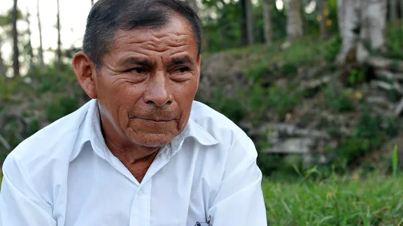 Don Francisco Siguic kämpft um seine Landrechte in Guatemala. Foto: LWF/C. Kästner