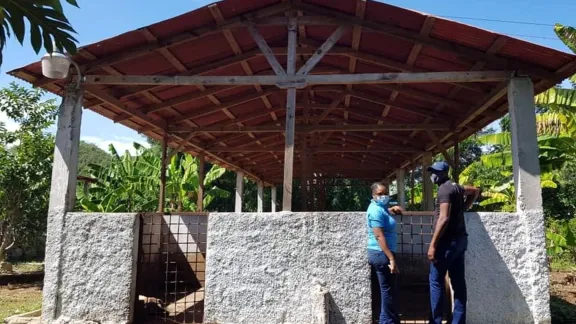 The piggery near JÃ©rÃ©mie, which was set up by LWF and is now successfully run by a local organization. Photo: LWF Haiti