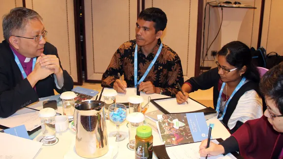 A group discussion on religion and the public space during the Asian Lutheran Identity Seminar in Hong Kong. Photo: LWF/S. Lawrence