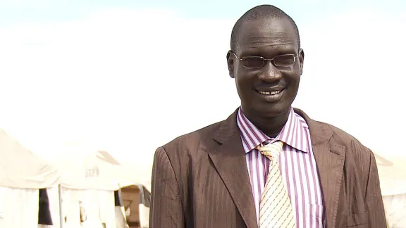 Simon Puot Poth is educating youth displaced by war in South Sudan. Photo: Paul Plett/CLWR