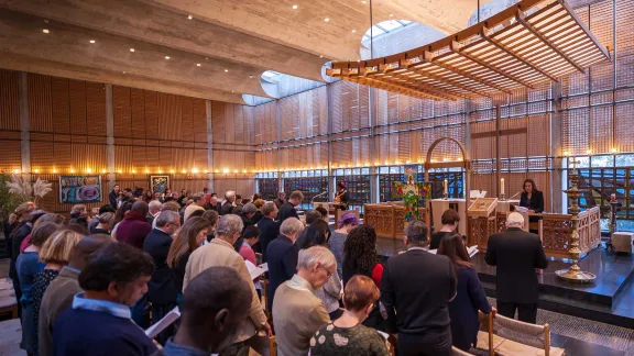 The Lund Cross is a symbol of this milestone in ecumenial relations. It will be accessible to visitors and pilgrims in the chapel of the Ecumenical Center. Photo: LWF/S. Gallay